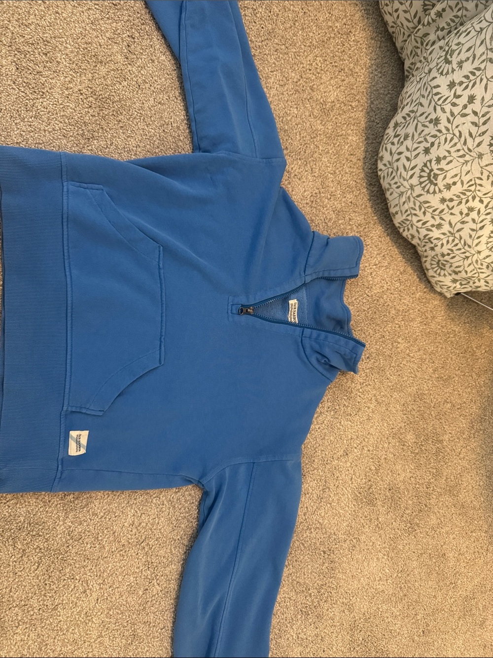 Fair Harbor Blue Quarter-Zip Pullover Hoodie